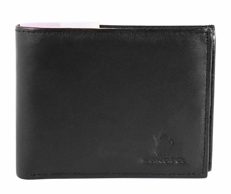 Pánská kožená peněženka MONOPOL - černá