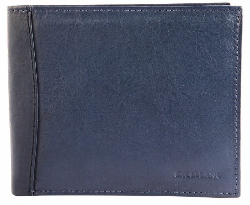 Pánská kožená peněženka EXCELLANC - modrá