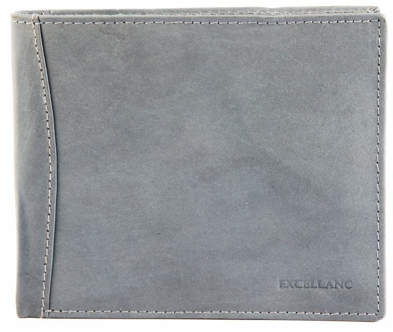 Pánská kožená peněženka EXCELLANC - šedá