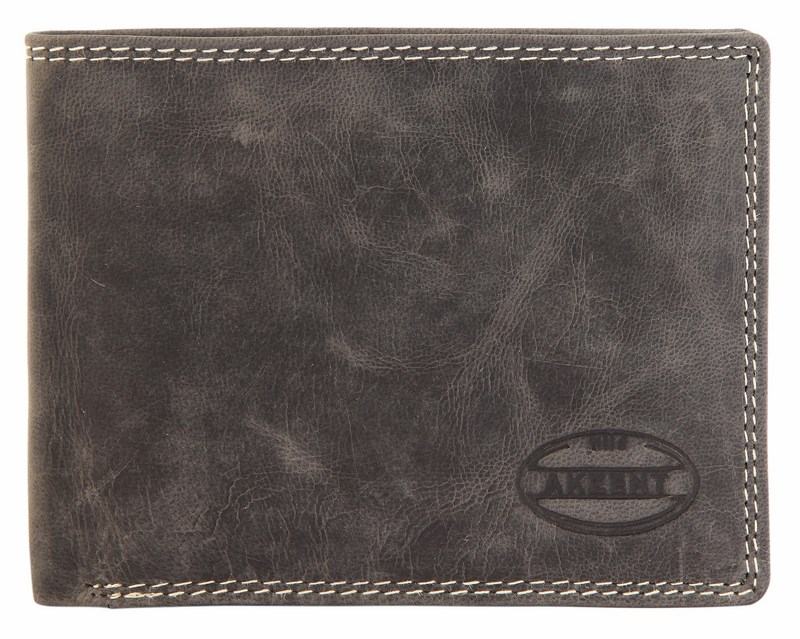 Pánská kožená peněženka - tmavě šedá