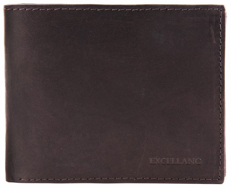 Pánská kožená peněženka EXCELLANT - tmavohnědá