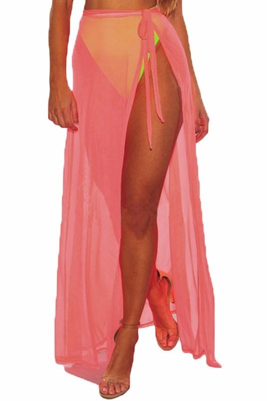 Plážová maxi sukně - růžová
