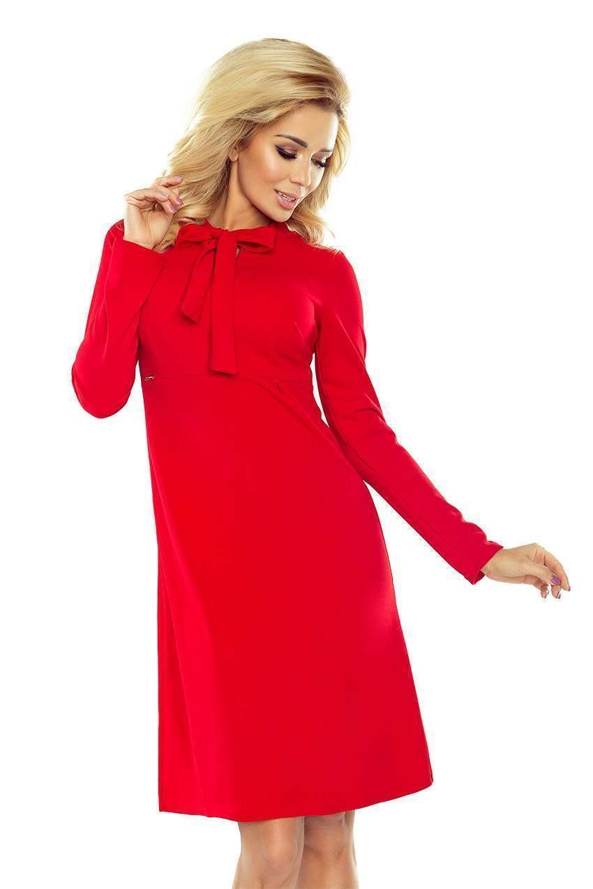 Dámské šaty s mašlí Mirella červené 158-2