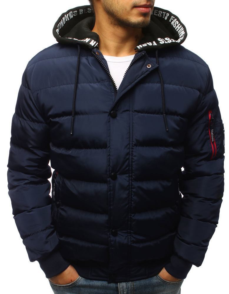 Trendová pánská zimní bunda - tmavě modrá tx2513