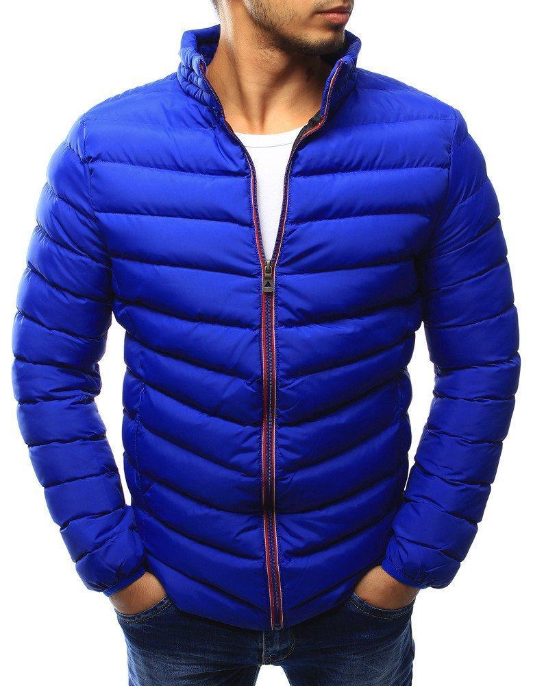 Trendová přechodná pánská bunda - modrá tx1822