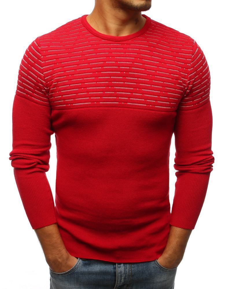 Originální pánský červený svetr wx1076