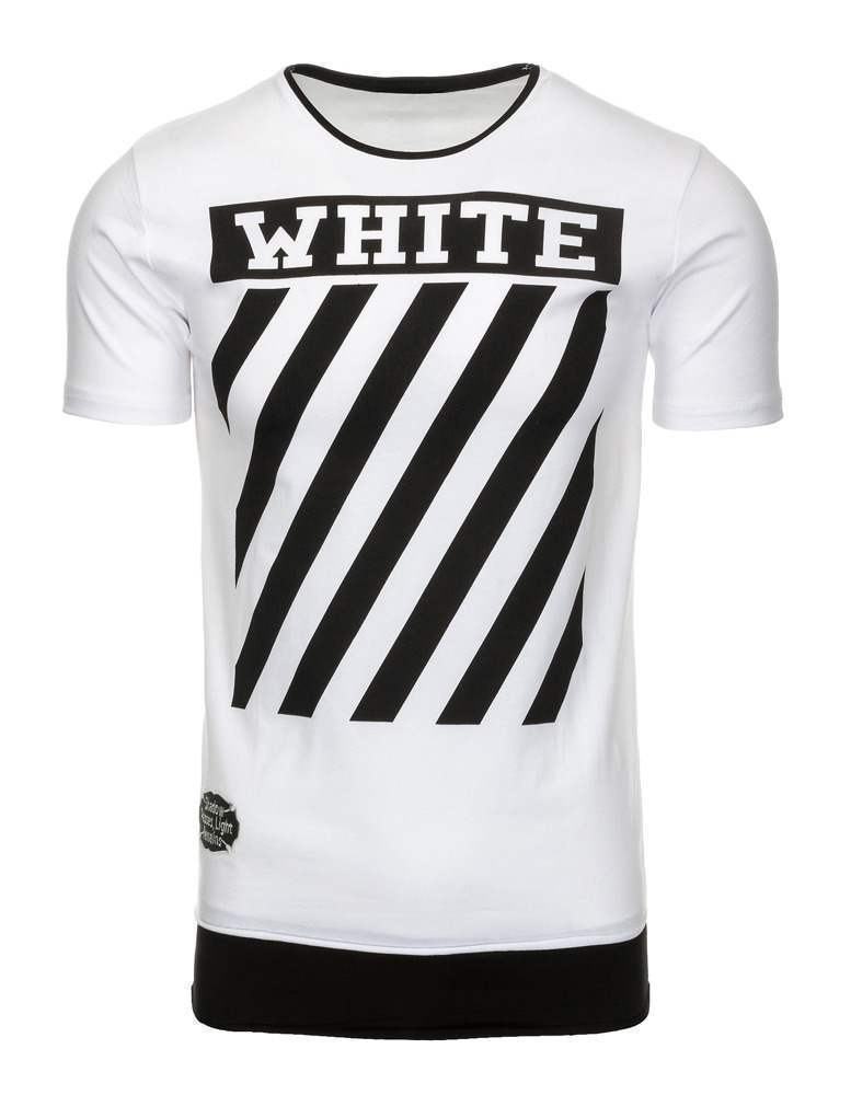 Pohodlné pánské tričko bílé vrx2174