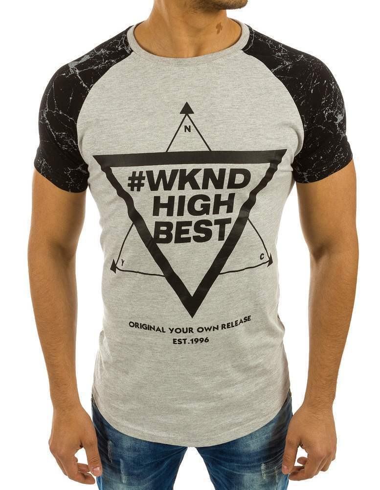 Pánské tričko WKND šedé rx2194