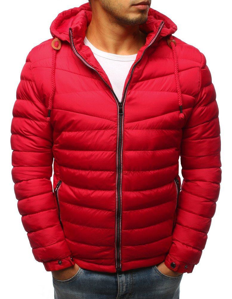Pánská zajímavá červená zimní bunda vtx3084