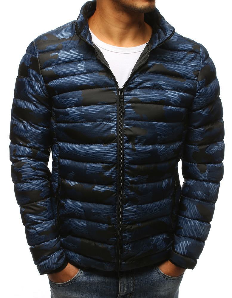 Zimní maskáčová pánská bunda - tmavě modrá vtx2429