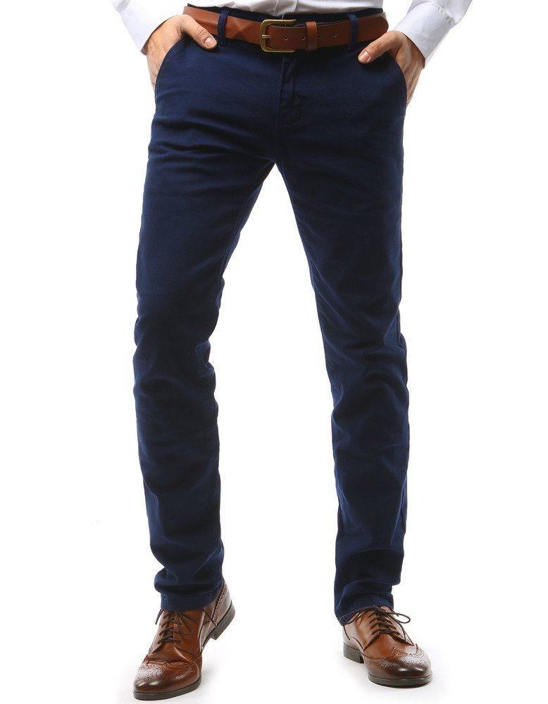 Elegantní pánské modré chino kalhoty ux1572