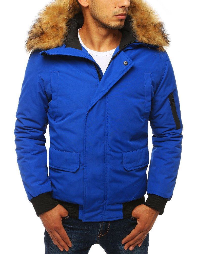 Pánská krátká modrá zimní bunda tx2871