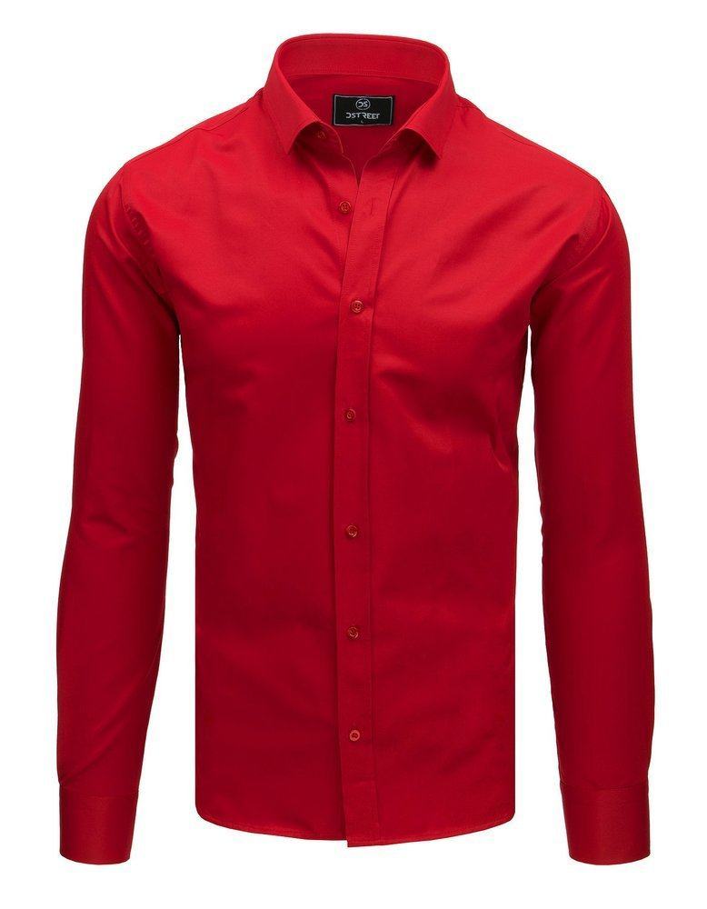 Elegantní pánská košile červená dx1788