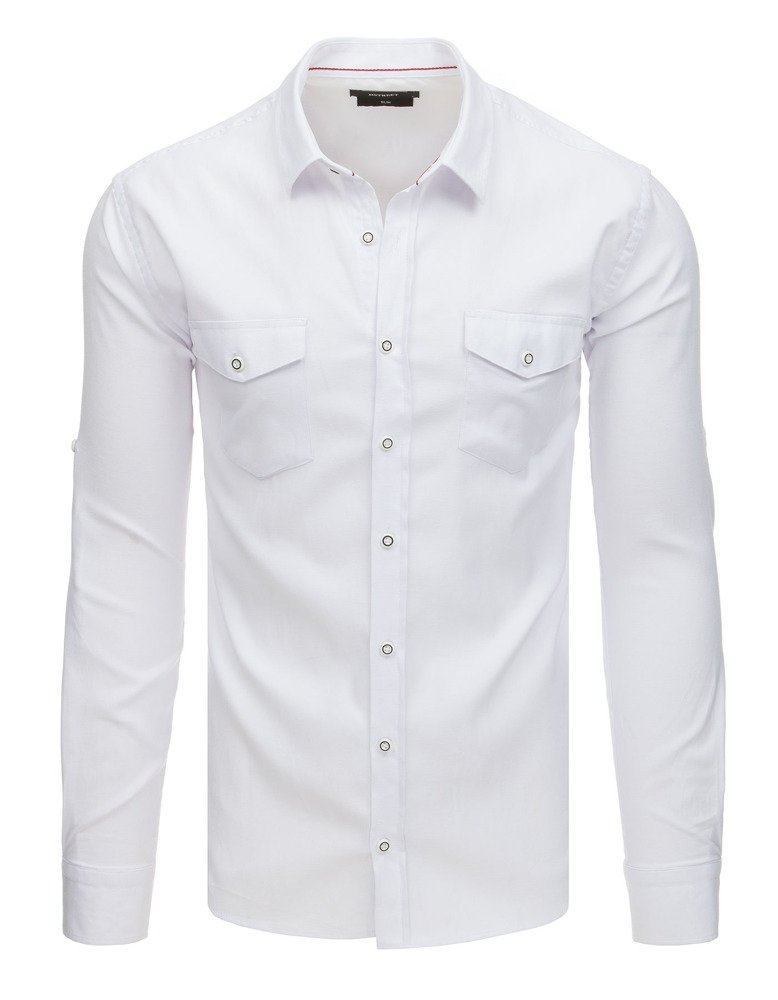 Elegantní bílá pánská košile dx1759