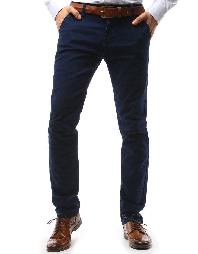 Pánské atraktivní modré chino kalhoty ux1571
