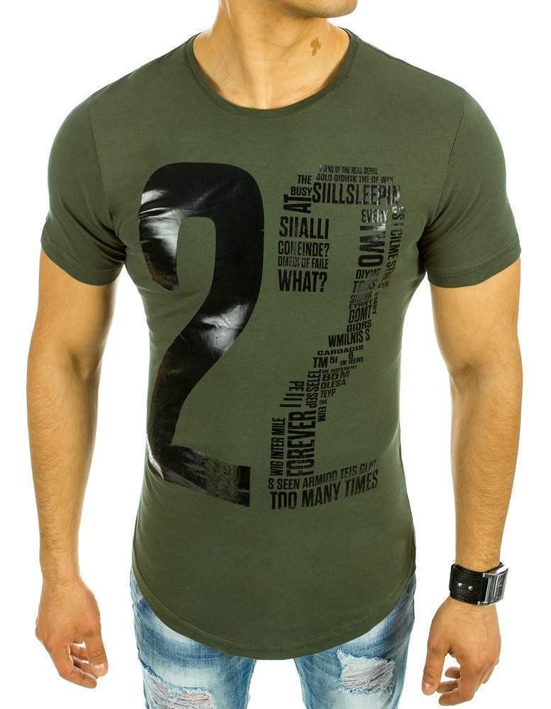 Zajímavé pánské tričko - zelené rx2072