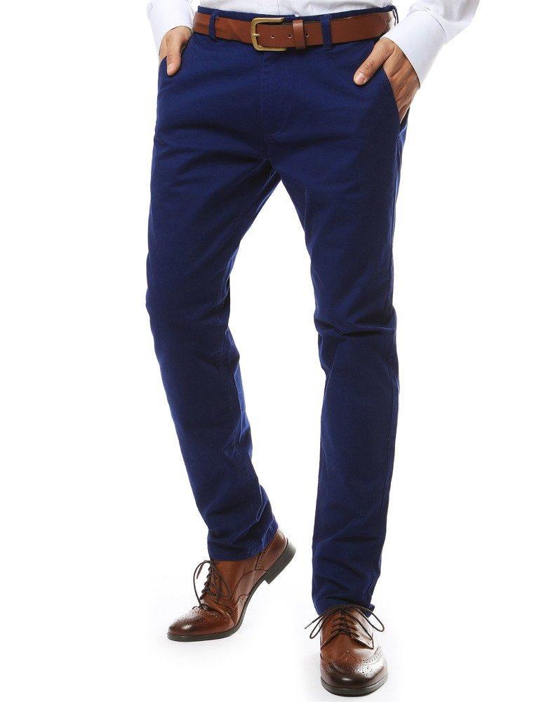 Pánské elegantní modré chino kalhoty ux2133