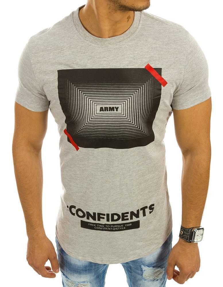 Šedé pánské tričko Confidents vrx2111