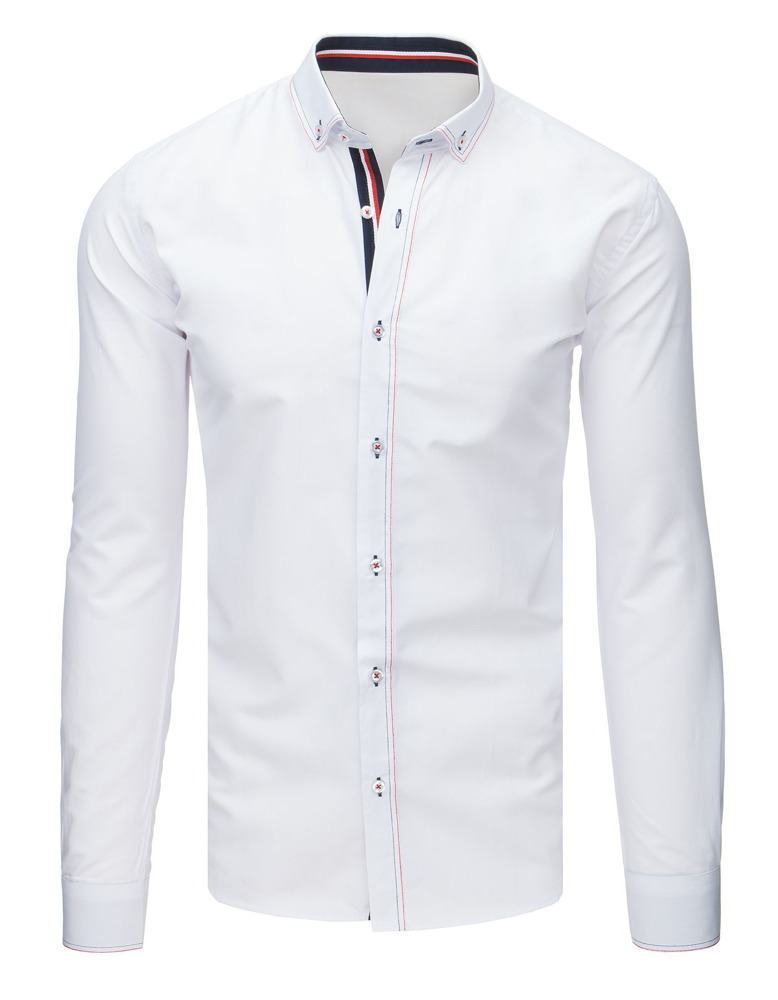 Pánská elegantní košile bílá dx1630