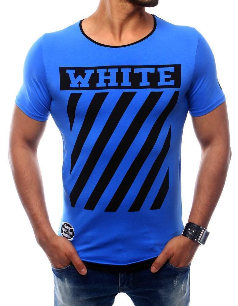 Pohodlné pánské tričko světle modré vrx2566