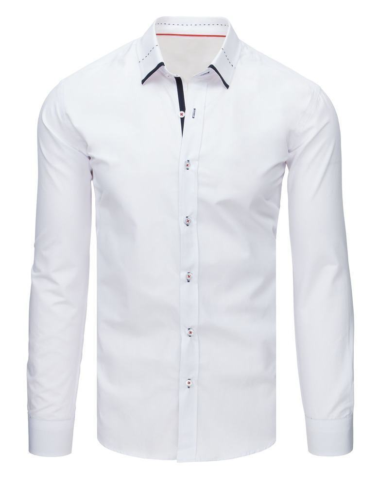 Moderní bílá pánská košile dx1623