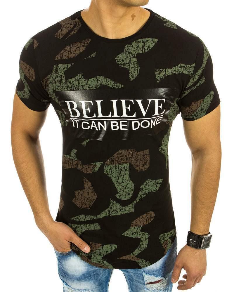 Pánské tričko Believe černé rx2054