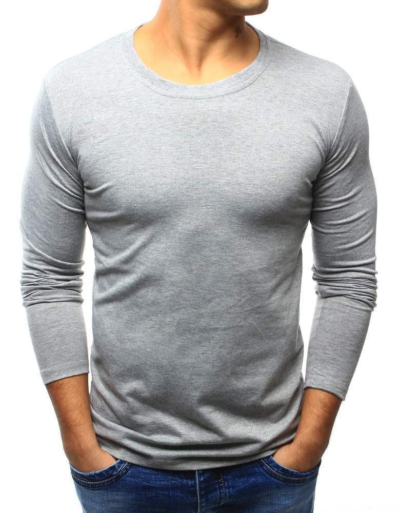 Jednobarevné pánské tričko šedé vlx0418