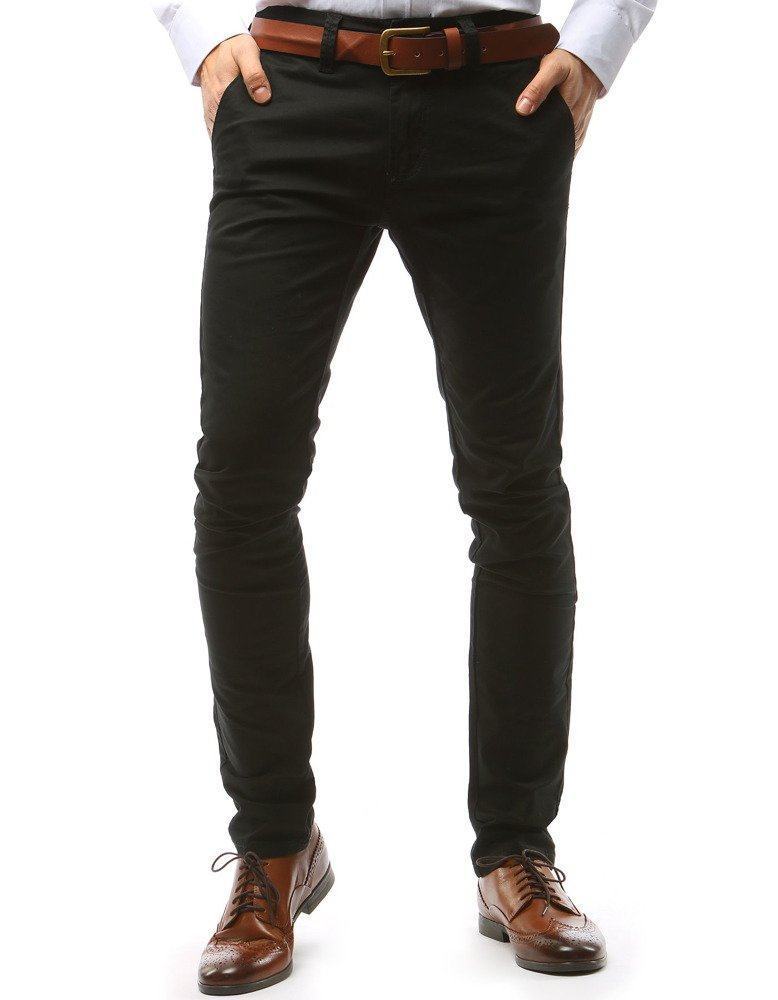 Pánské černé atraktivní chino kalhoty ux1575