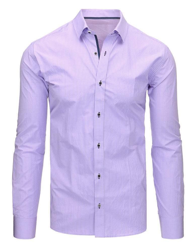 Moderní elegantní pánská košile fialová dx1463